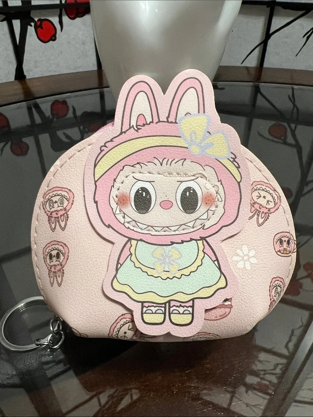 Pink Bunny Character Coin Wristlet/Purse